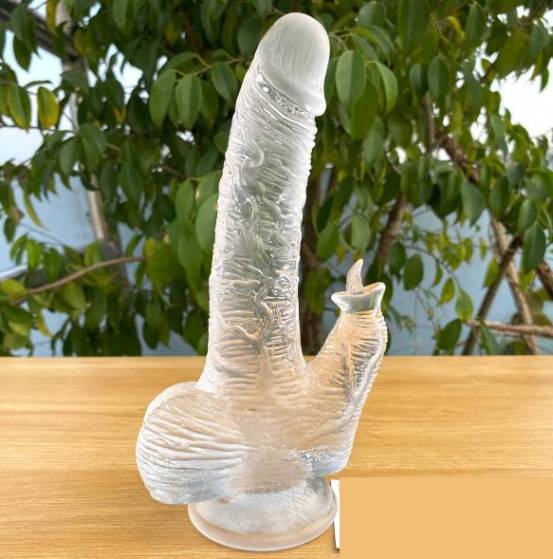Cu Giả Jiuai Utensils Dương Vật Giả Trong Suốt Gắn Tường Silicon Đàn Hồi Giống Thật